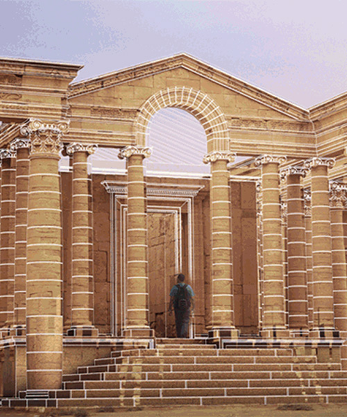 animated GIFs restore UNESCO cultural sites to their original glory