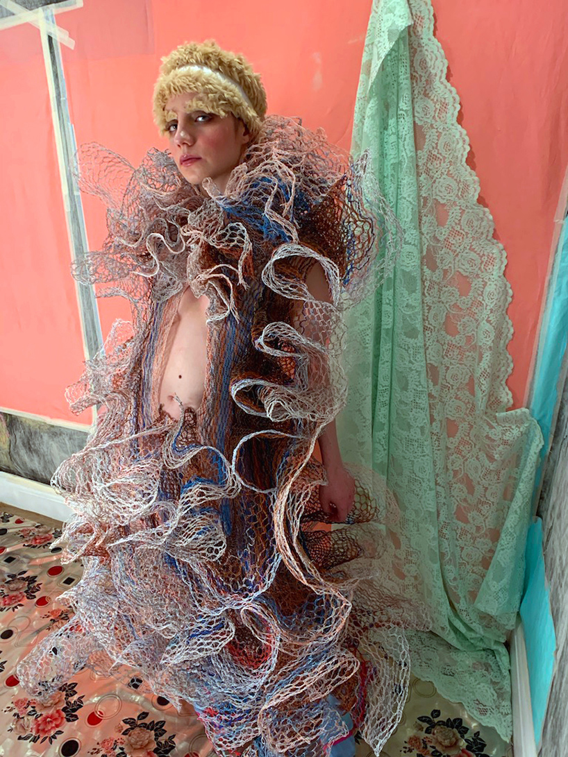 Alexandra Sipa makes clothes from electrical wires for graduate collection