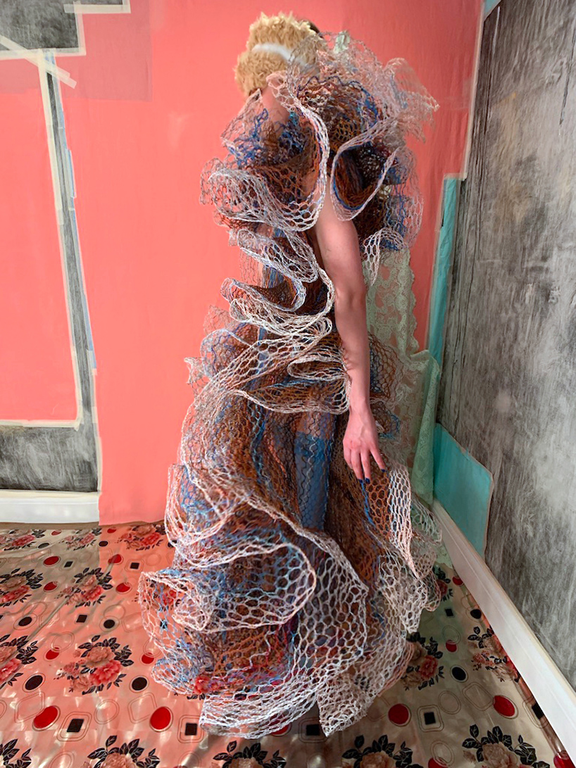 alexandra sipa crafts discarded electrical wire into stunning dresses