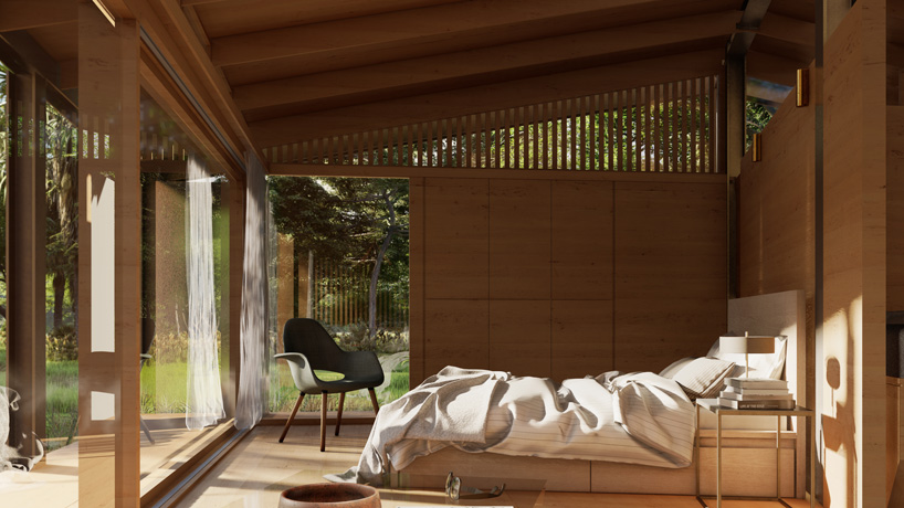 alexis dornier's stilt studios builds prefab 'tiny tetra' house using recycled materials in bali