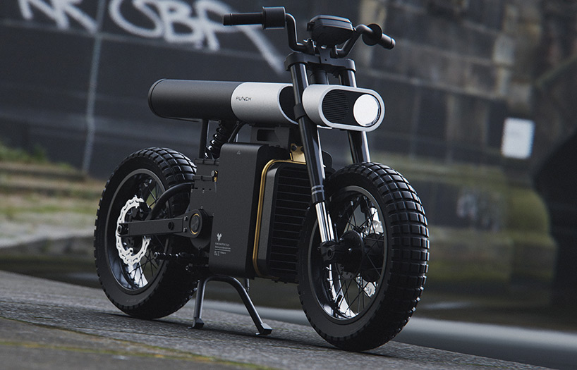 double-cylindrical body defines artem smirnov's punch electric motorcycle