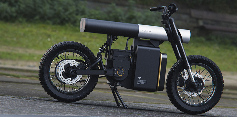 double-cylindrical body defines artem smirnov's punch electric motorcycle