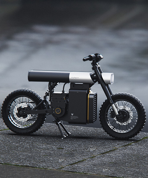 double-cylindrical body defines artem smirnov's punch electric motorcycle