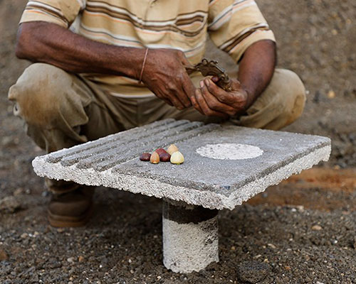 'dross' project introduces furniture formed by metallurgical waste materials