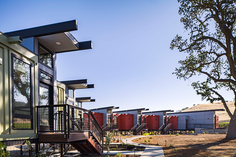 ecotech design completes shipping container hotel at california winery