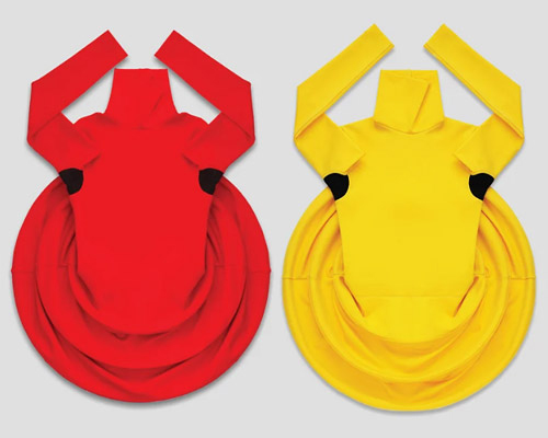 the collapsible dress by evgeniia shalimova combines theater, fashion and architecture