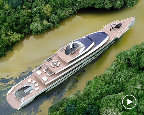 isaac burrough's superyacht concept features sleek solar panels and a hybrid drivetrain