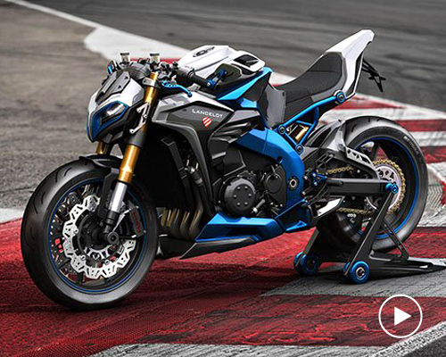 bold lines and aggressive armor define the lancelot concept bike by marko petrovic