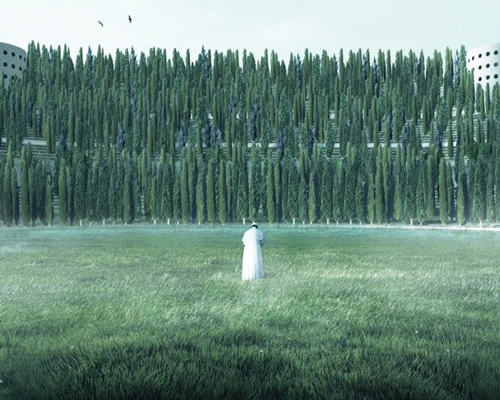 milan's san siro stadium is imagined as a tree-filled monument to the victims of COVID-19