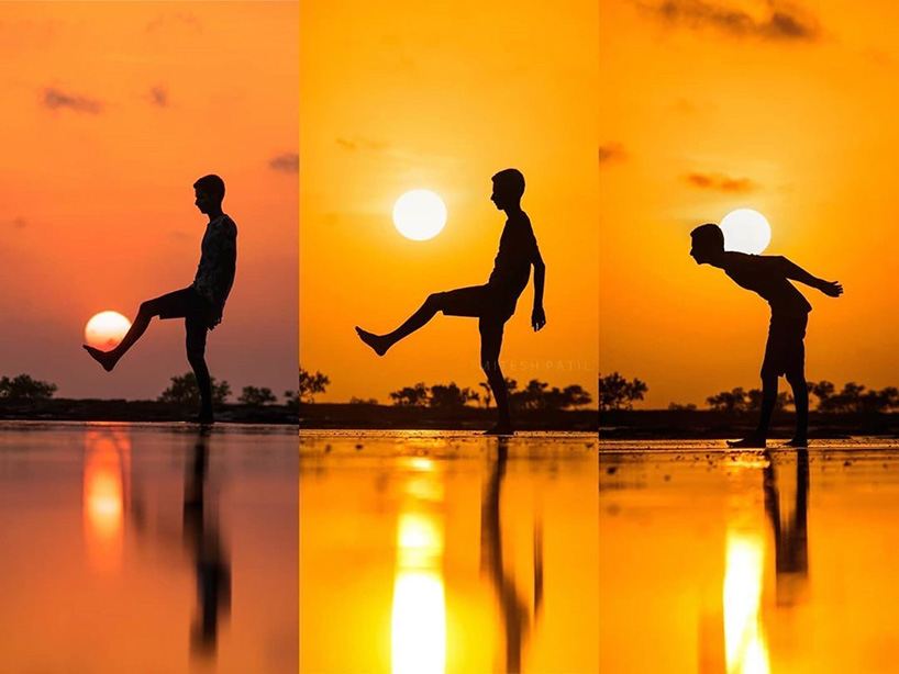 mitesh patil captures stunning sunset silhouette images