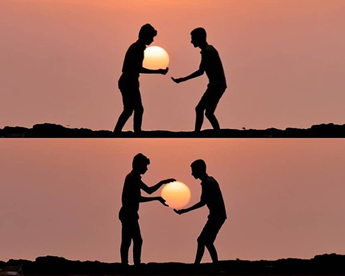 mitesh patil captures stunning sunset silhouette images