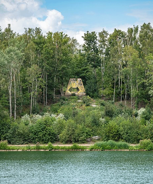 pavilion with mirror interior by atelier ARI reflects surrounding nature in north france