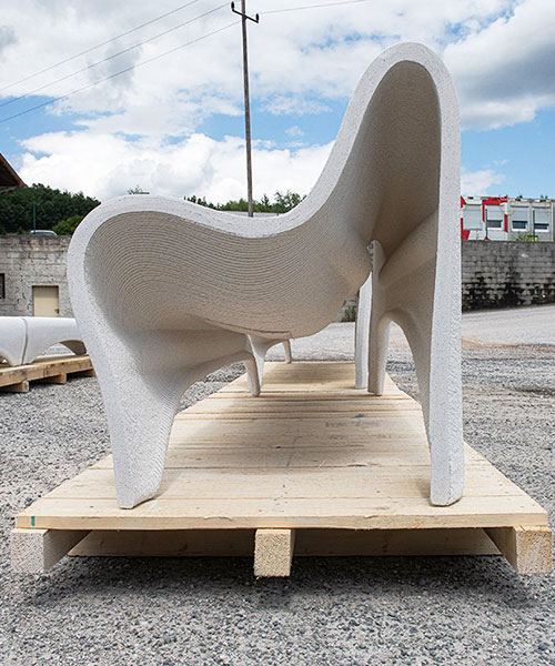 philipp aduatz creates 3D printed concrete outdoor furniture