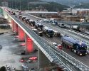 new genoa bridge by renzo piano tested with 56 trucks as inauguration date announced