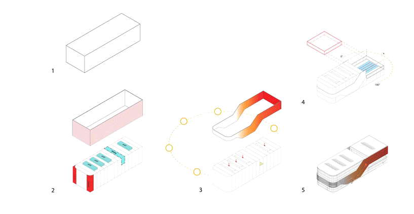 sports center proposal in russia features enclosed outdoor courtyard with translucent walls