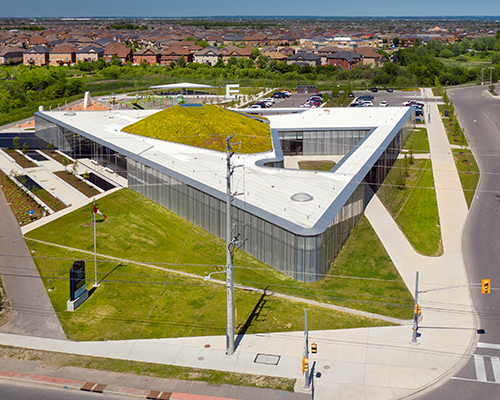 RDHA tops its springdale library in ontario with a fluid, undulating topography