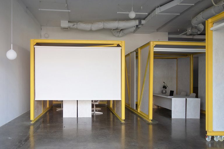 studio edwards inserts adaptive yellowframed work pods into sackville