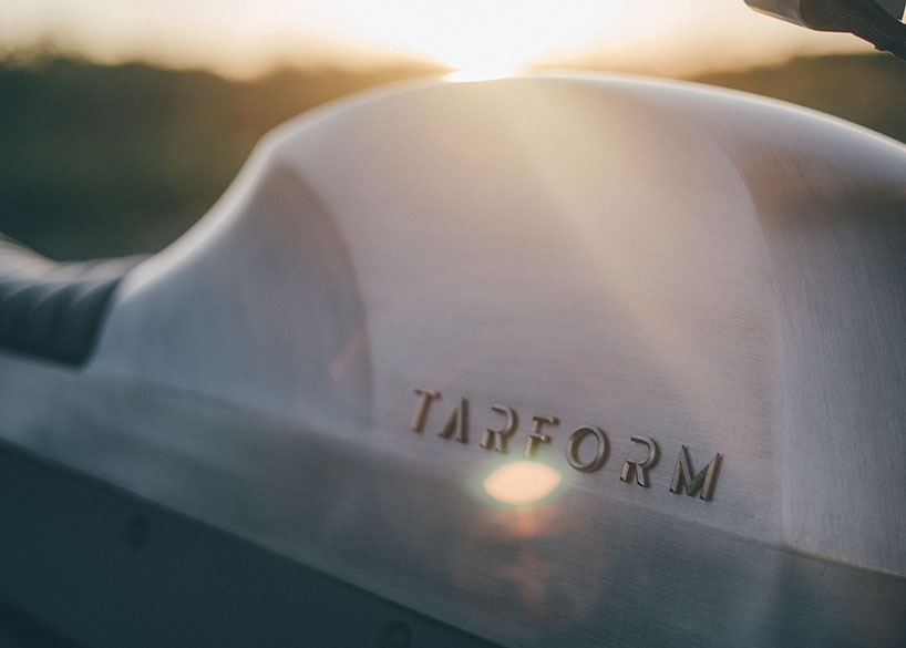 sculpted bio-materials form the tarform luna electric motorcycle