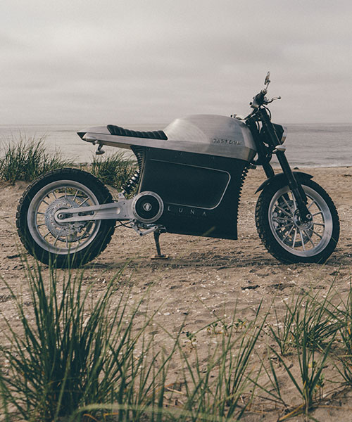 sculpted bio-materials form the tarform luna electric motorcycle