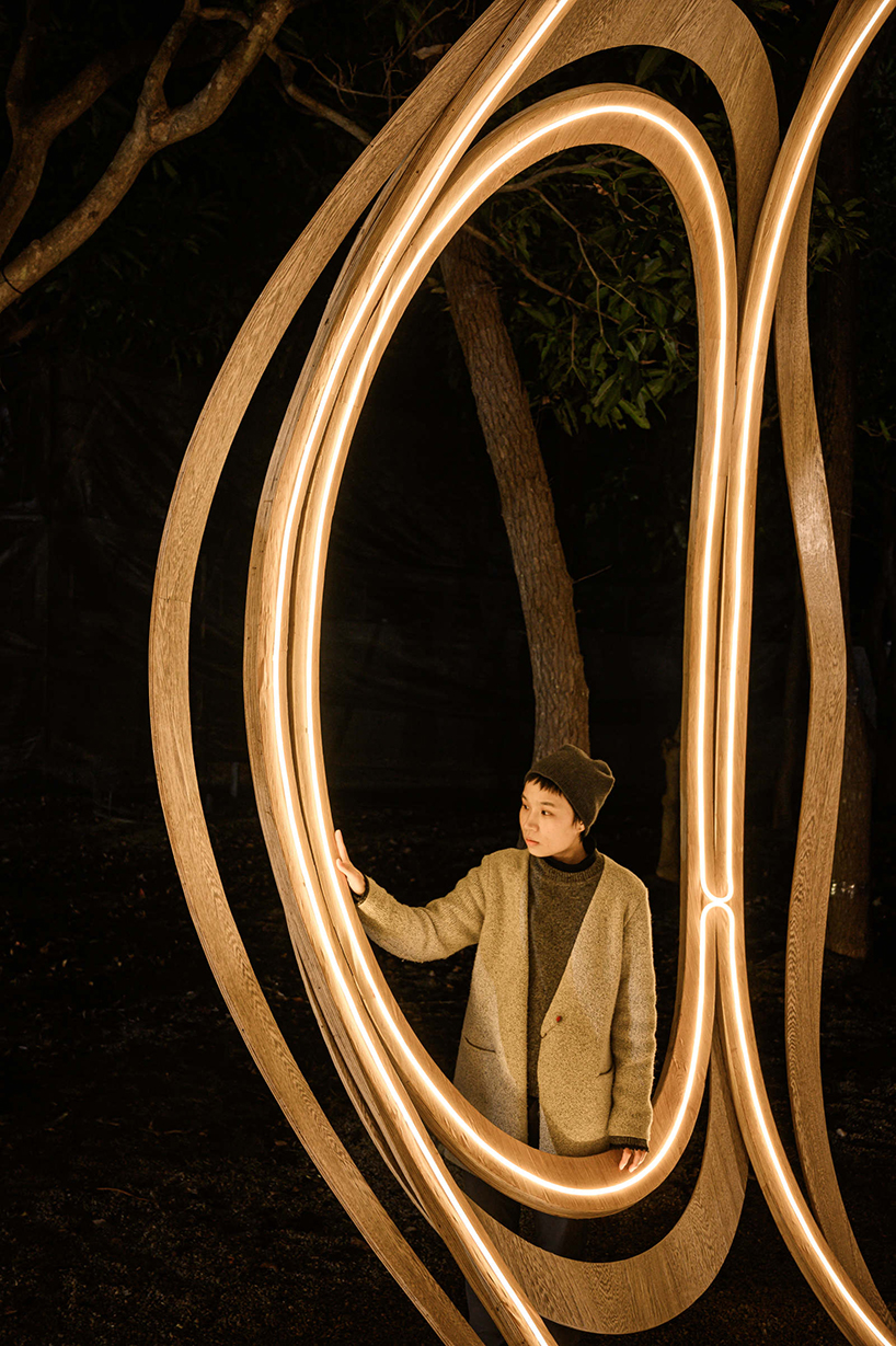 ling-li tseng the search of the glow installation lights misty forest in taiwan