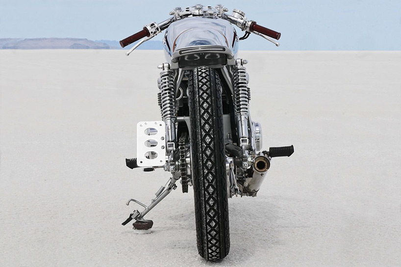 thirteen and company's amber II custom motorcycle born from 1977 honda CB550