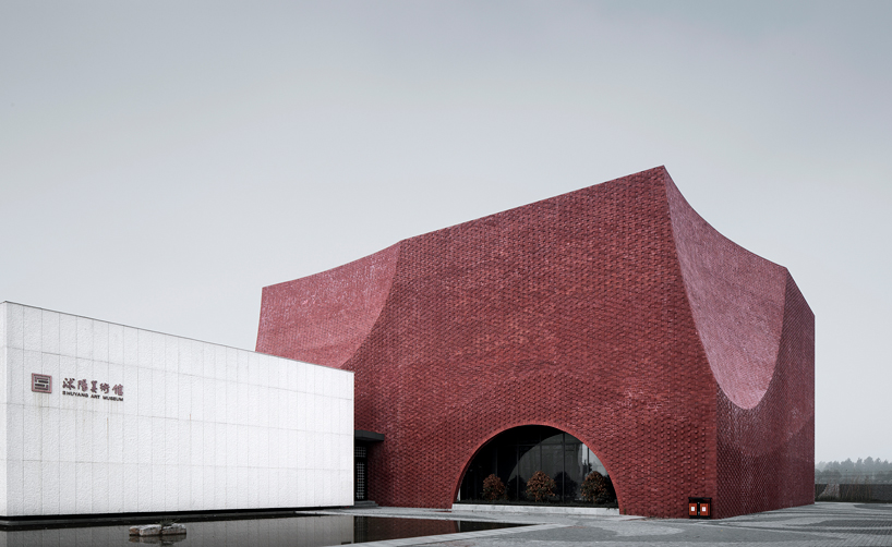 UAD abstracts the colors of chinese calligraphy to create shuyang art gallery designboom