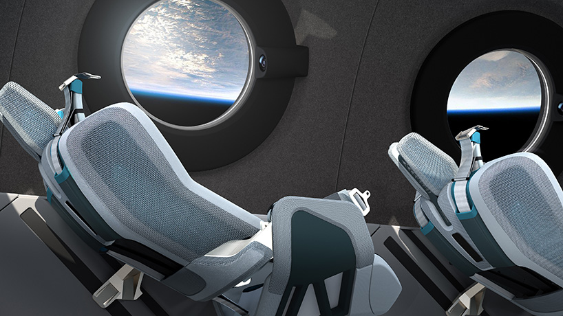 virgin atlantic reveals sleek cabin interior of SpaceShipTwo spaceliner