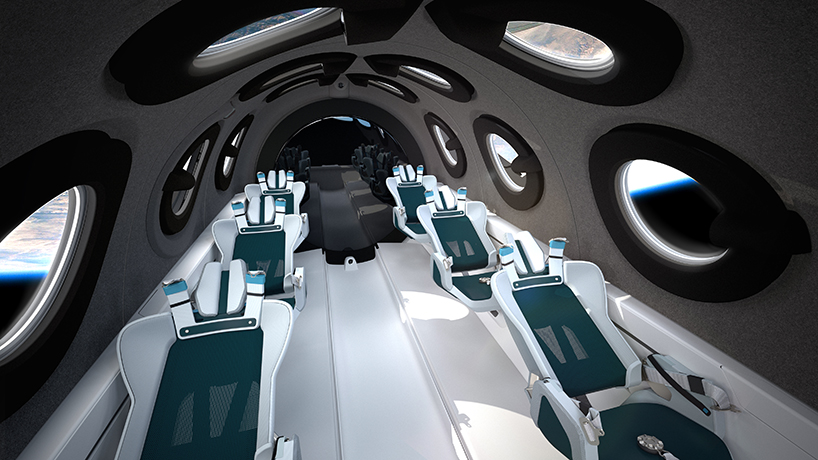 virgin atlantic reveals sleek cabin interior of SpaceShipTwo spaceliner