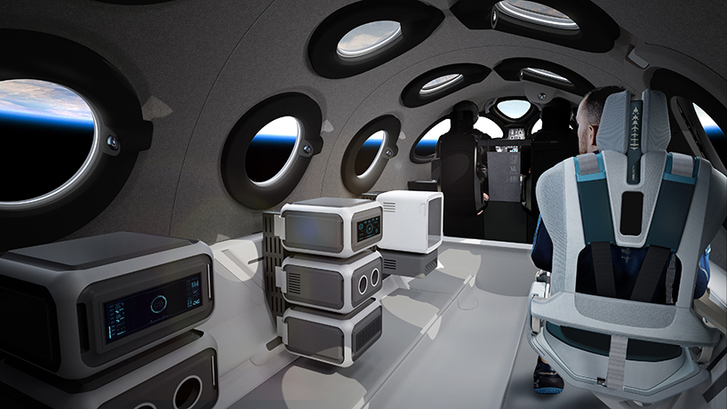 virgin atlantic reveals sleek cabin interior of SpaceShipTwo spaceliner