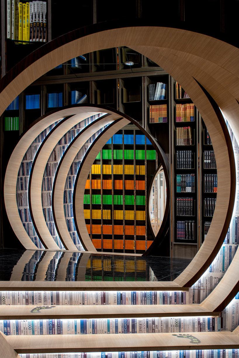 contemporary moon gates connect x+living's zhongshuge bookstore in beijing designboom