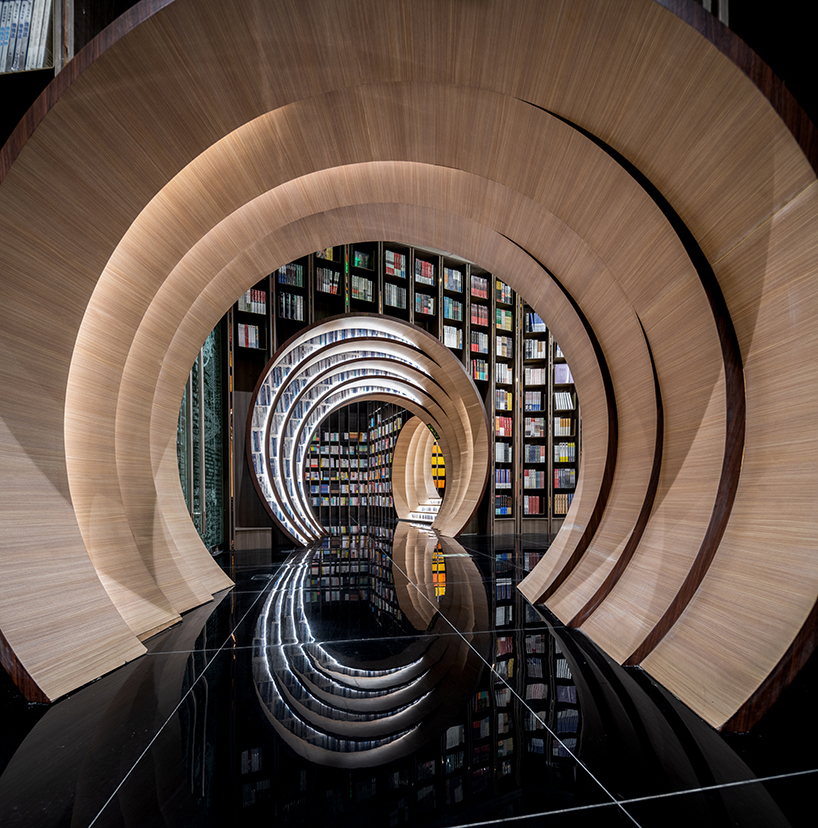 contemporary moon gates connect x+living's zhongshuge bookstore in beijing designboom