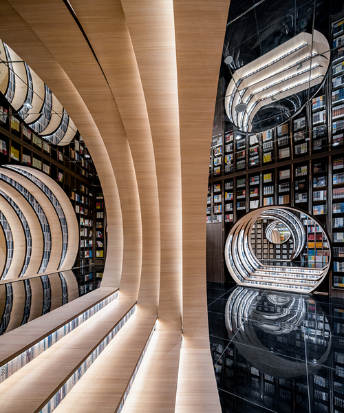 contemporary moon gates connect x+living's zhongshuge bookstore in beijing