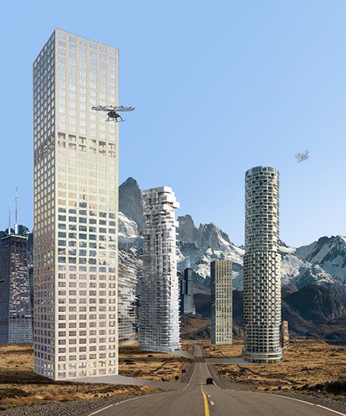 XTU inserts skyscrapers along weaving country roads to imagine a linear city