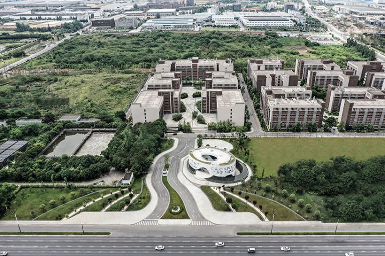 CROX completes cultural center as part of science + tech campus in china