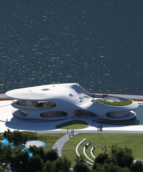 MAD architects unveils plans for 'wormhole library' on the coast of hainan