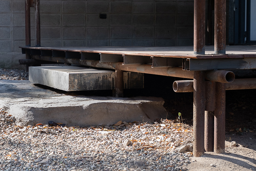STC arquitectos uses recycled oil pipes and metal sheets to create refuge in rural argentina