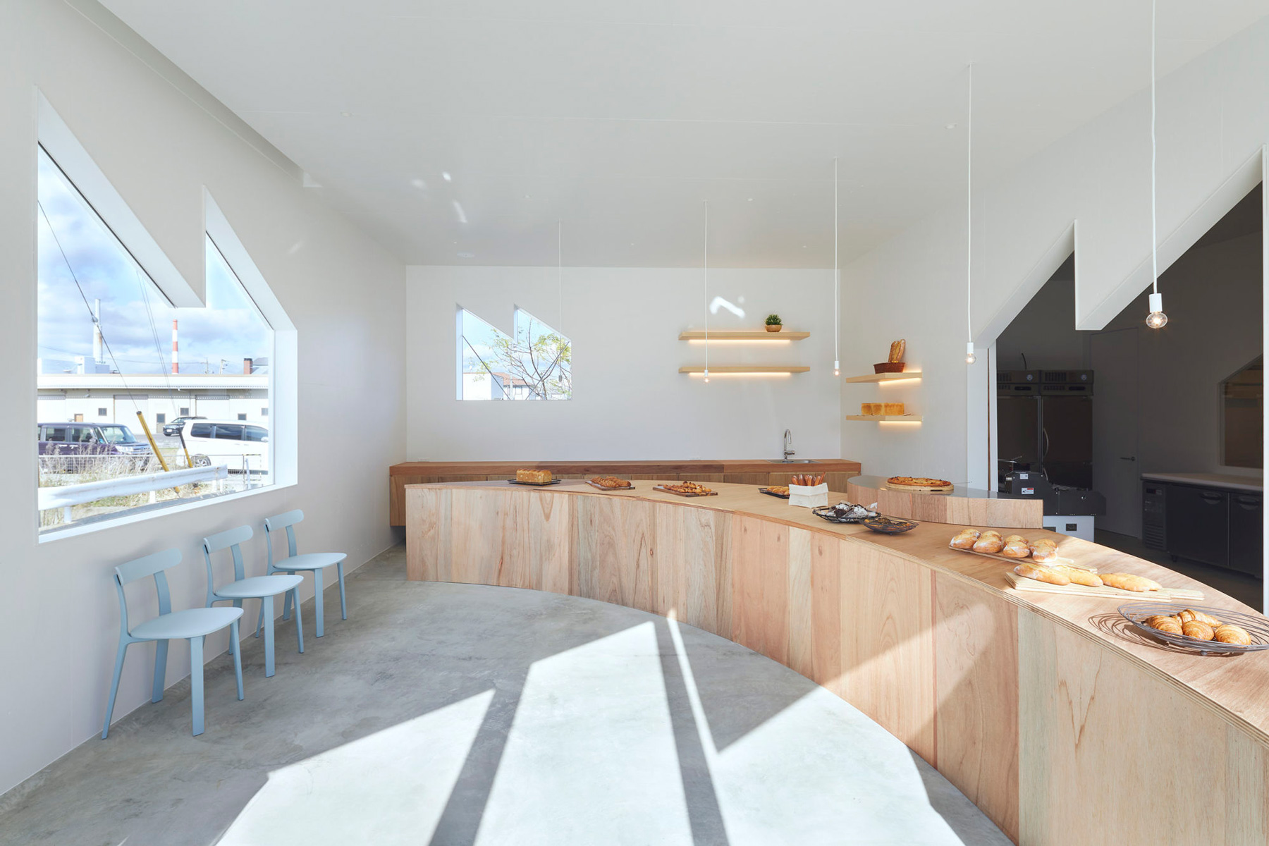 Airhouse Completes Bakery Tsukiakari In Japan With Half Moon Counter