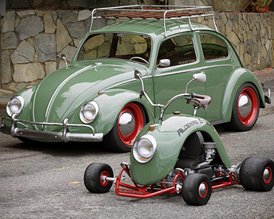 this kart by aldekas studio was made from an original volkswagen beetle