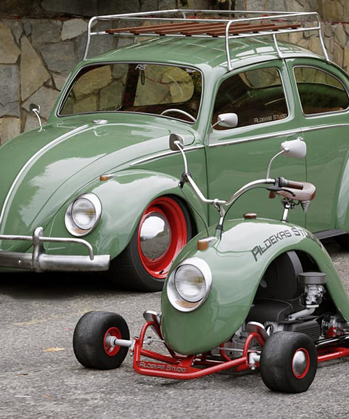 this kart by aldekas studio was made from an original volkswagen beetle