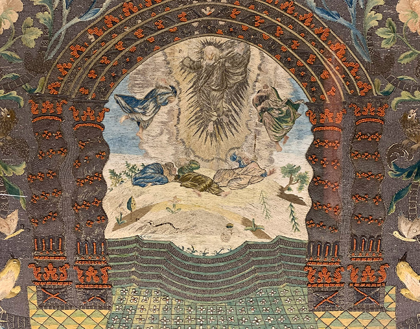 imaginary baroque architecture spaces in silk and coral