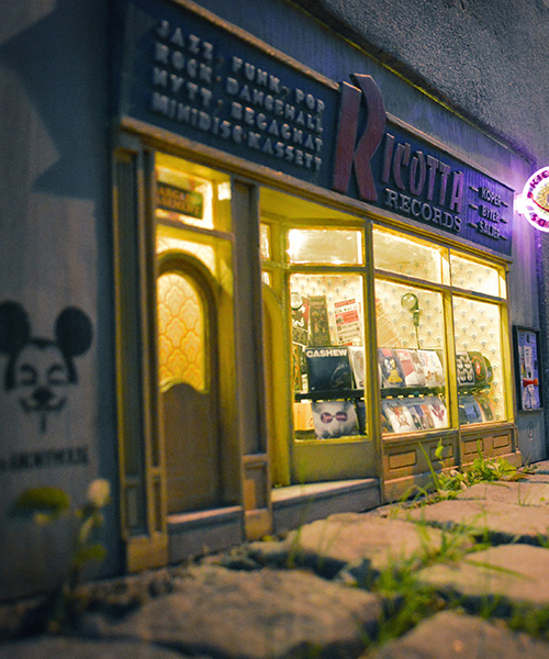anonymouse installs miniature, mouse-themed record store in sweden