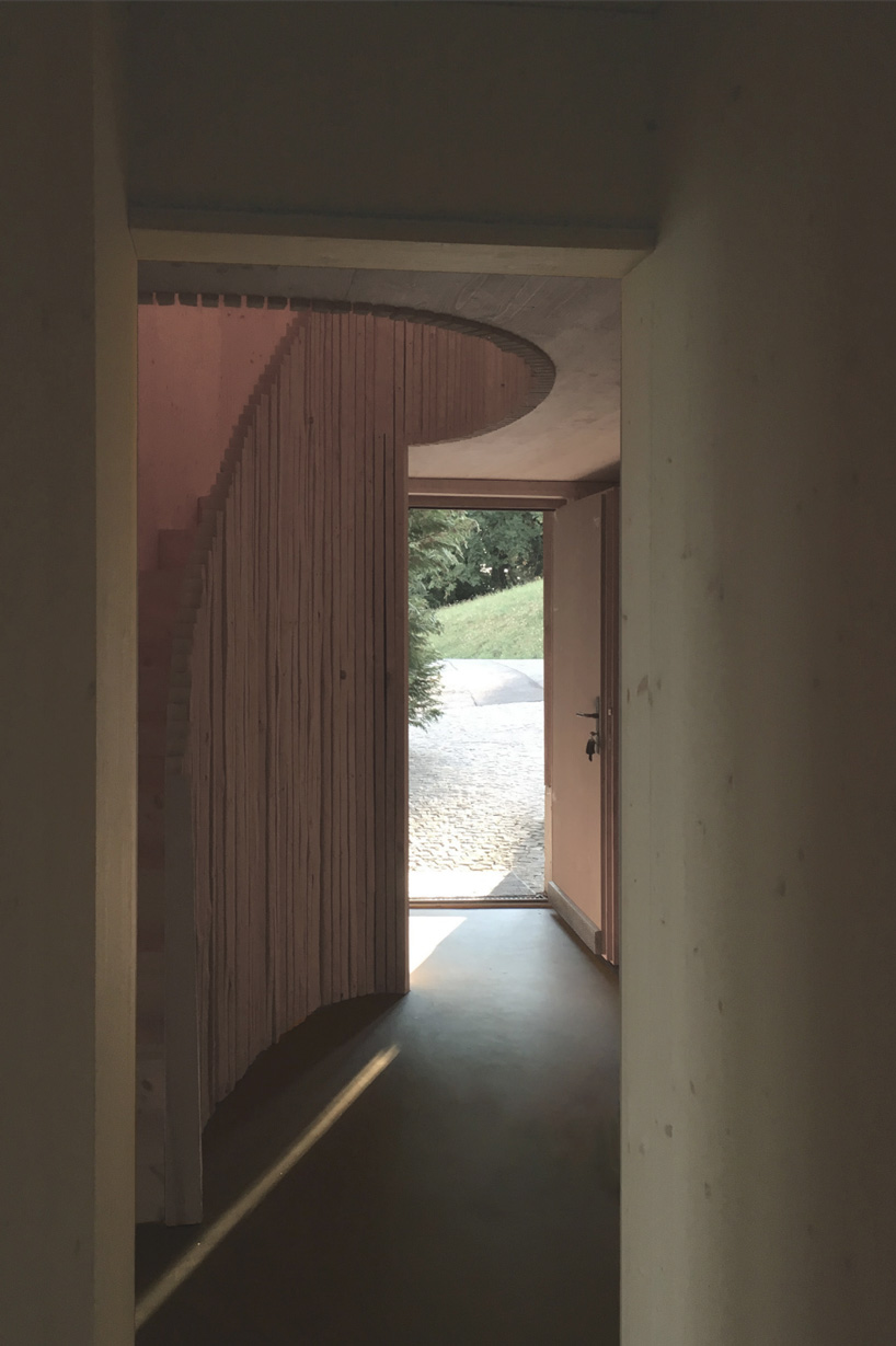 entrance and curving staircase