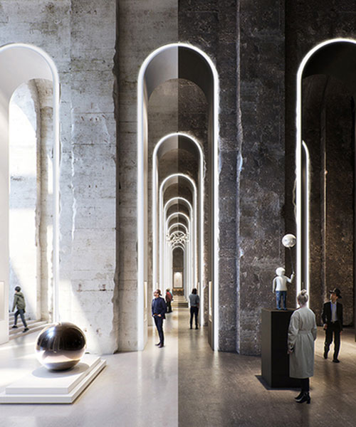 bagua+bhava transforms ancient roman cistern into contemporary art museum in italy