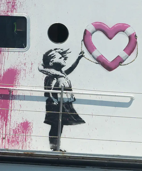 banksy funds 'louise michel' rescue boat to help refugees crossing the mediterranean
