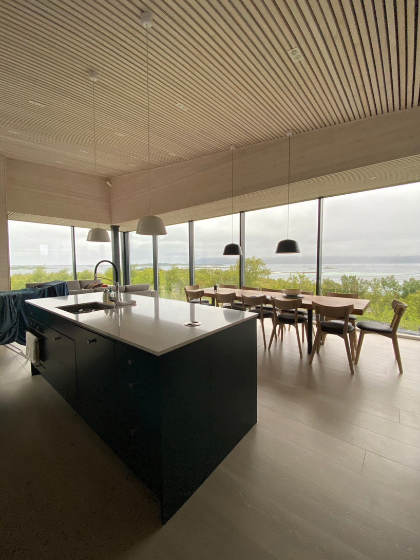 'senja' cabin by bjørnådal arkitektstudio takes the form of norwegian stones + mountains