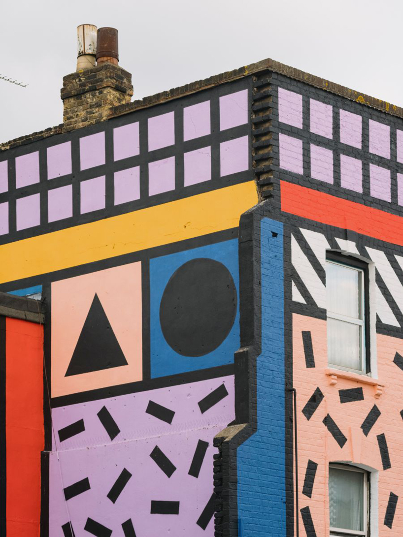 camille walala brightens the streets of east london with completed mural 'walala parade'