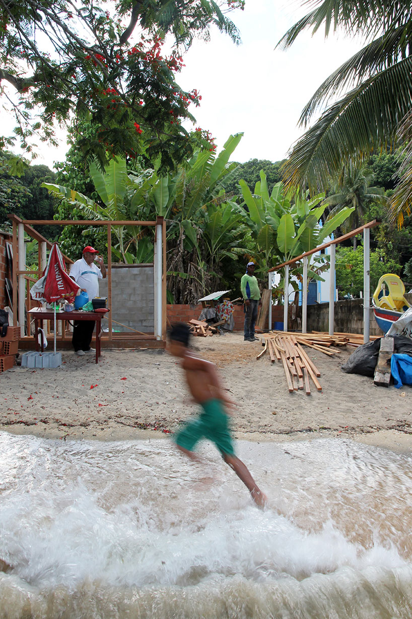 estudio flume builds beach kiosk + boat refuge to support traditional 'caiçara' lifestyle in brazil