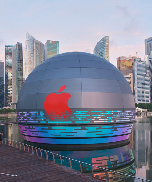 apple's floating, spherical store at marina bay sands, singapore, revealed in photos