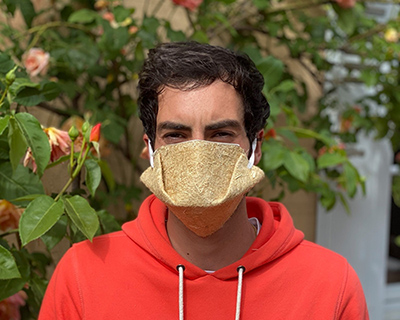 the geochanvre mask is a bio-compostable mask in natural hemp fibers