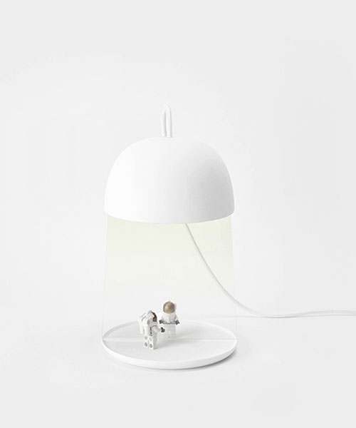 ilsangisang's new luminaire design appears like a mysterious floating lampshade